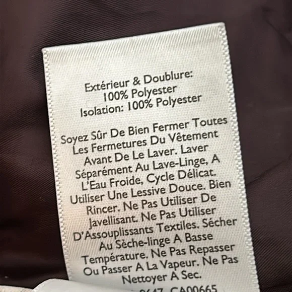 Eddie Bauer Quilted Jacket Coat Full Zip Insulated Pockets size large burgundy - Picture 14 of 15